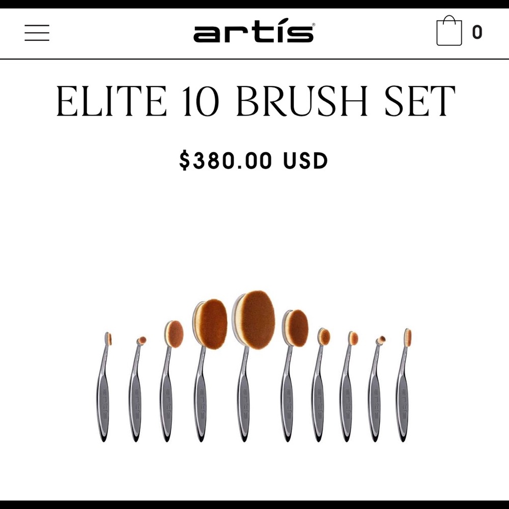 NEW Artis Elite Brush Set-OK to sell individually!